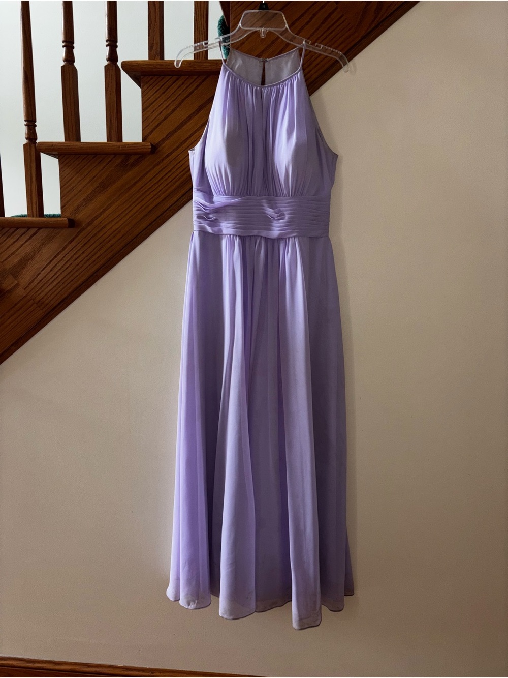Azazie Lavender Chiffon Halter Bridesmaid Dress A14 Floor Length Formal Gown